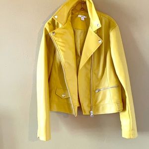 Women’s faux leather motorcycle jacket